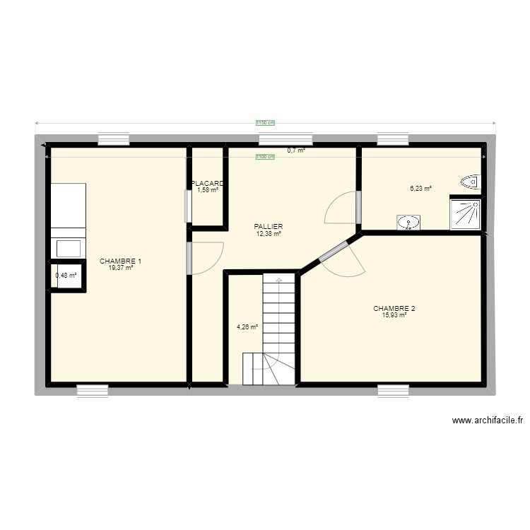 AMENAGEMENT COMBLE. Plan de 0 pièce et 0 m2