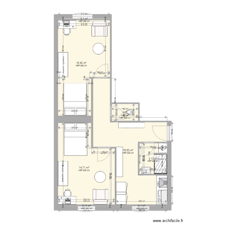 Projet. Plan de 0 pièce et 0 m2