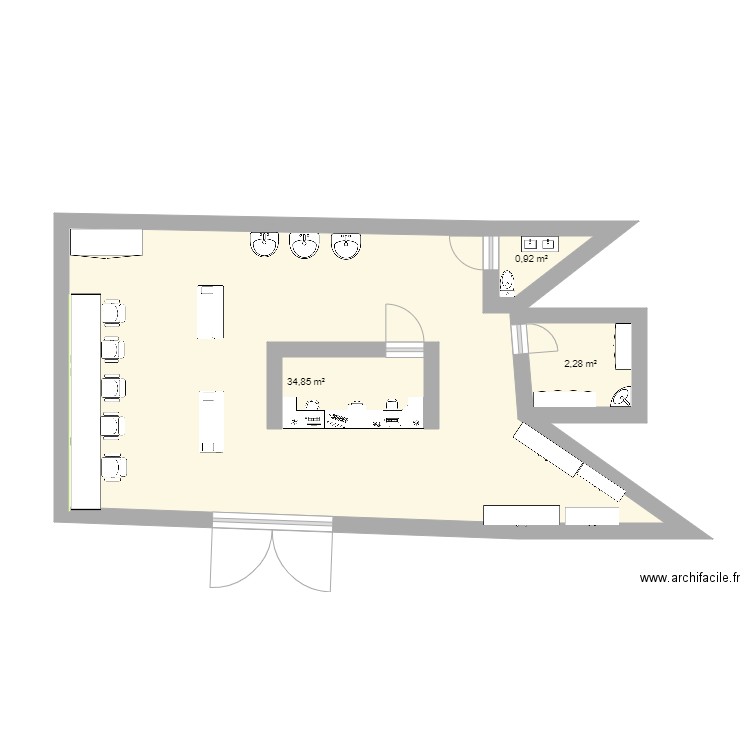 salon art 2. Plan de 0 pièce et 0 m2