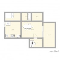 Institut de beauté - Plan 7 pièces 53 m2 dessiné par tatianaNDOUGS
