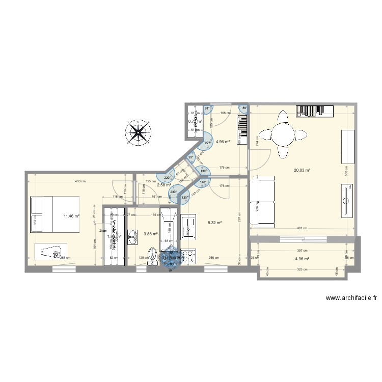 Appartement 33 SJ. Plan de 0 pièce et 0 m2