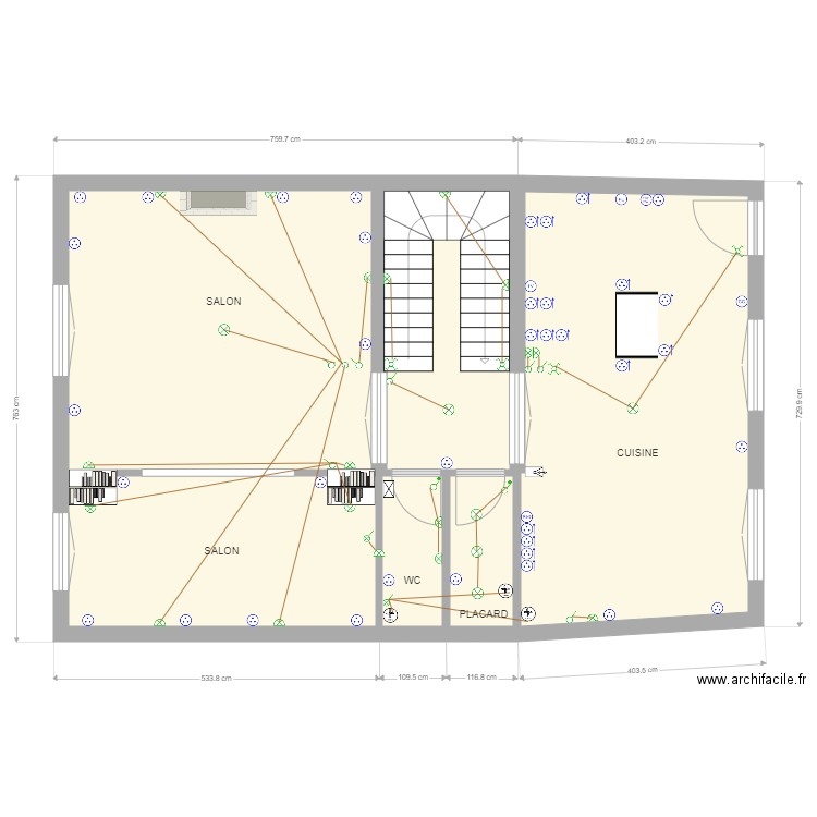 1er étage sans exterieur electricité. Plan de 0 pièce et 0 m2