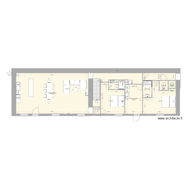 plan essai 2. Plan de 10 pièces et 122 m2