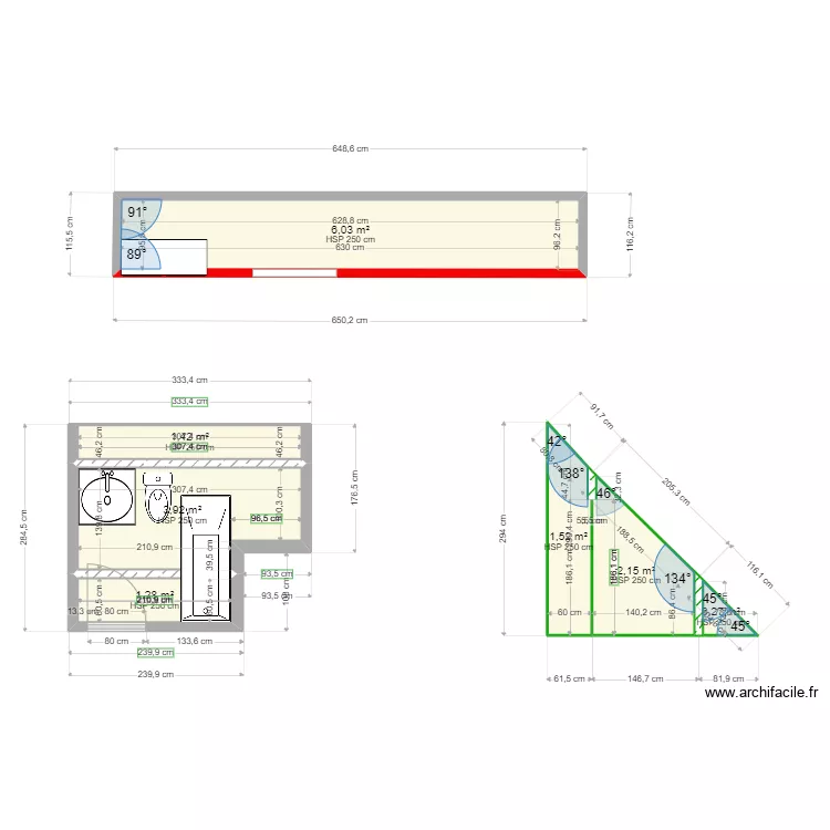 GRAND LEEZ salle de bain 2eme ILG. Plan de 