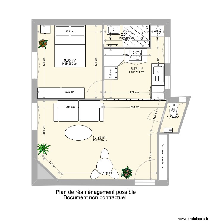 260 FSM POUGET REAMANEGEMENT POSSIBLE 3. Plan de 0 pièce et 0 m2