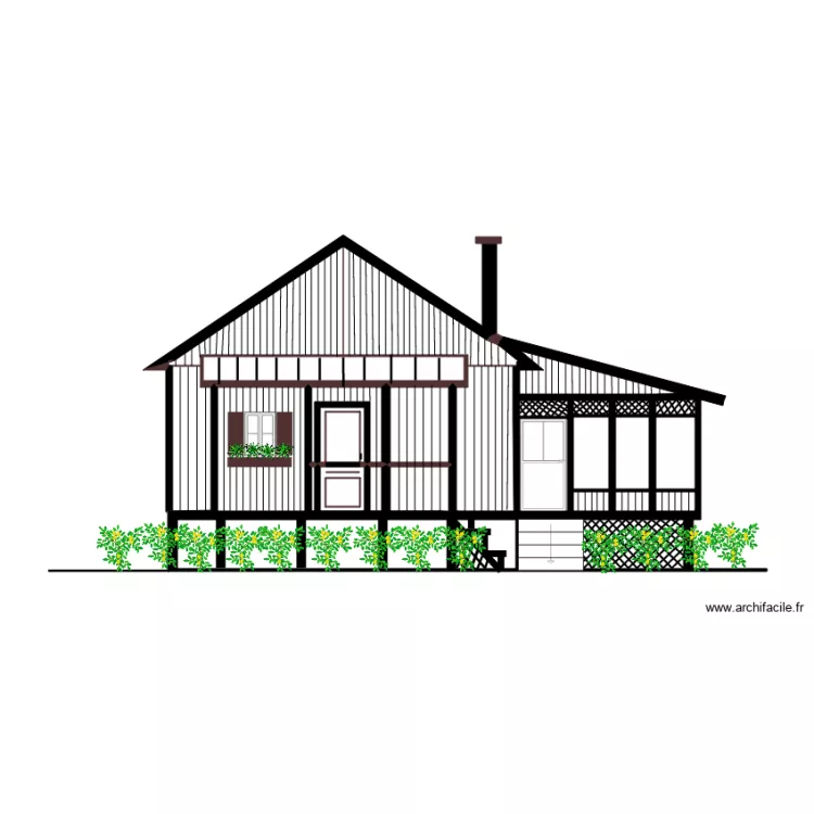 Chalet 24x26 Cote Arr&egrave;re. Plan de 