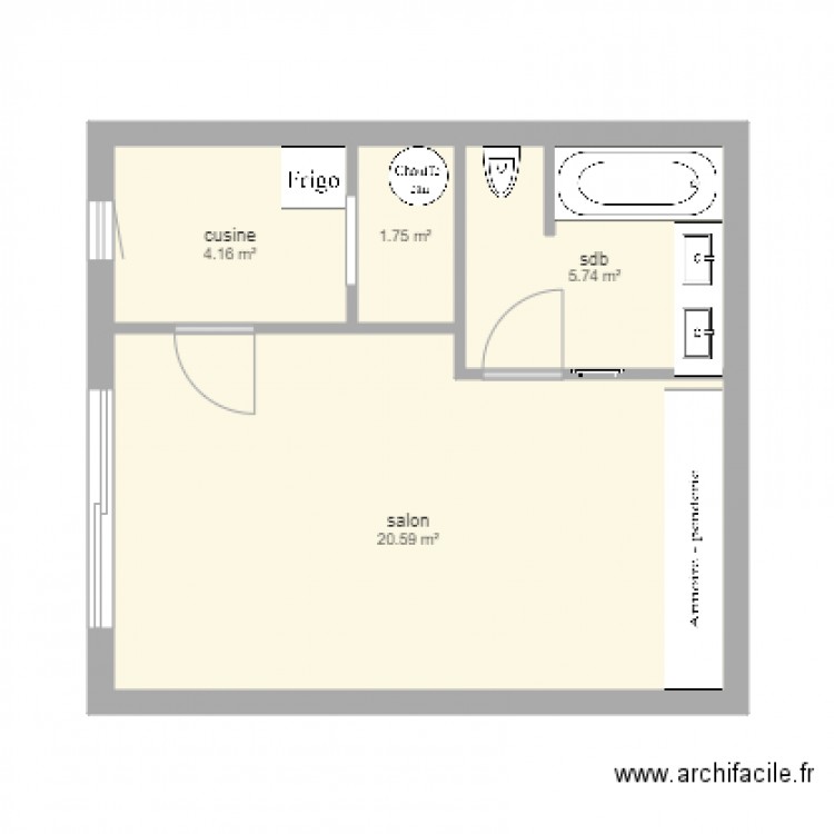 existant castagna. Plan de 0 pièce et 0 m2