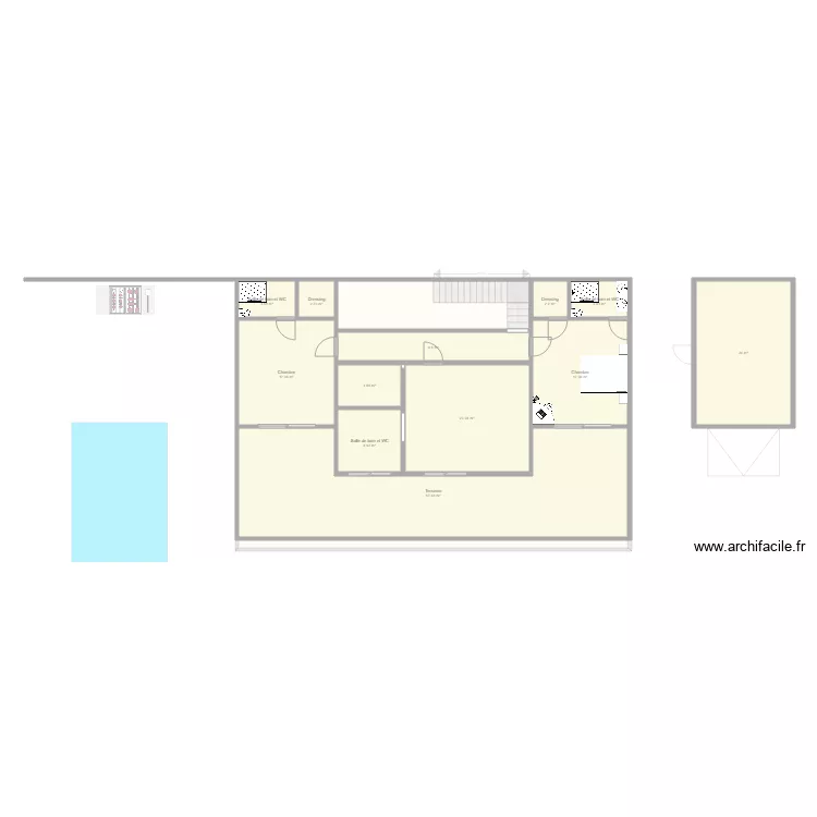 Villa Ngaparou simone. Plan de 