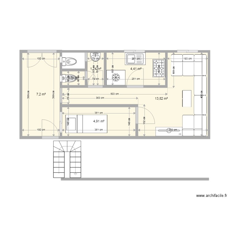 plan  houcine. Plan de 0 pièce et 0 m2