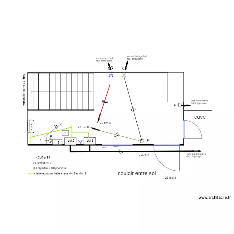 palier entre sol. Plan de palier entre sol. Plan de