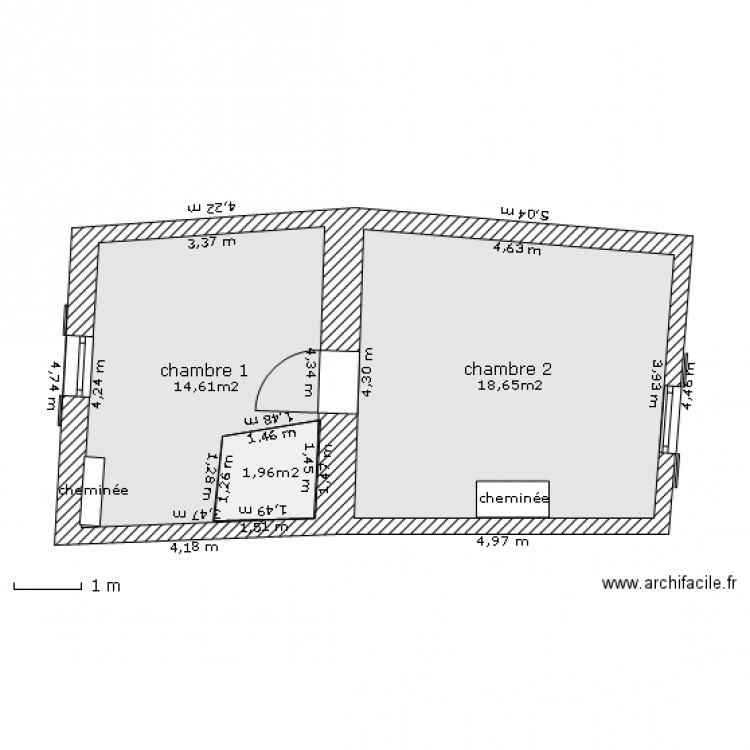 etage cage escal. Plan de 0 pièce et 0 m2