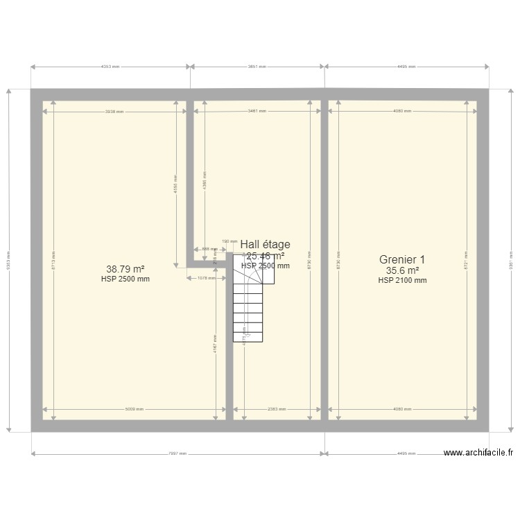 Plan du niveau 1 étage. Plan de 0 pièce et 0 m2