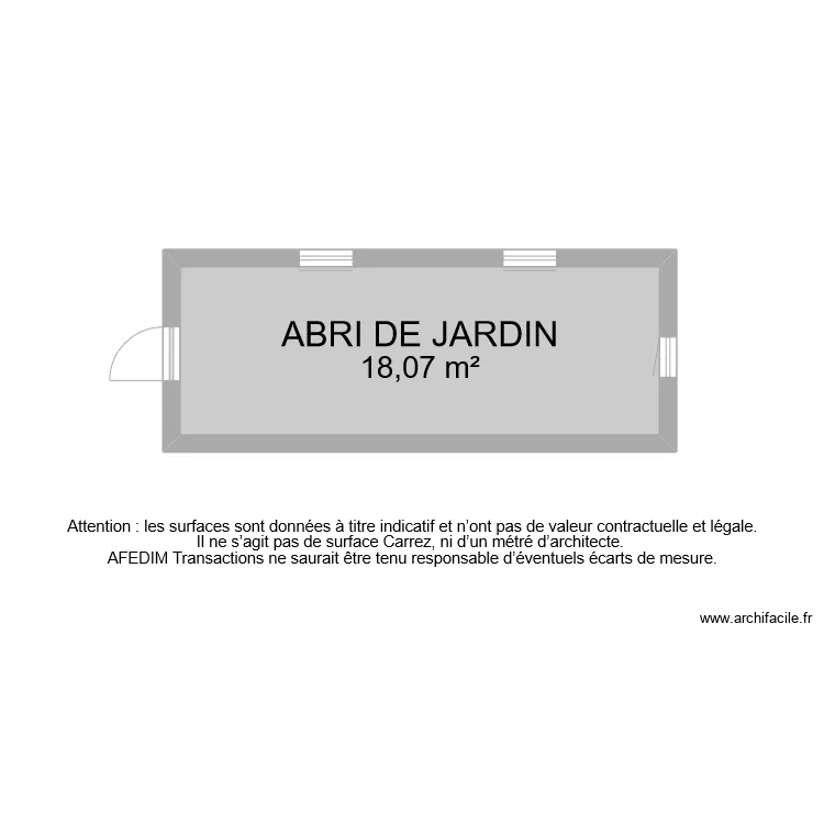 BI 9404 ABRI DE JARDIN . Plan de 