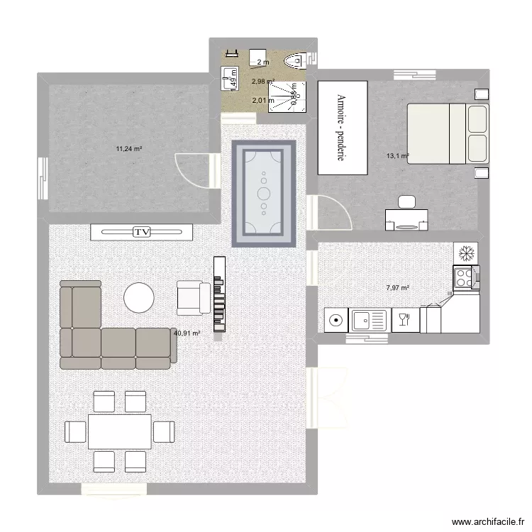 Plan. Plan de 5 Pièces et 76 m² Plan. Plan de 5 Pièces et 76 m²