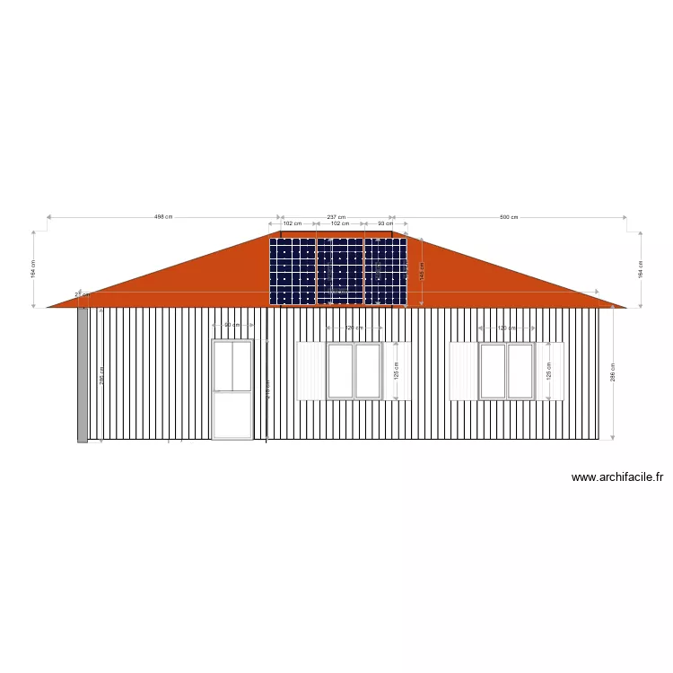 fa&ccedil;ade est 2. Plan de 