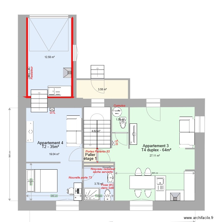 Vitre Etage 1 v10. Plan de 0 pièce et 0 m2