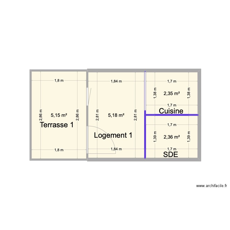 logement 1 aménagement. Plan de 0 pièce et 0 m2