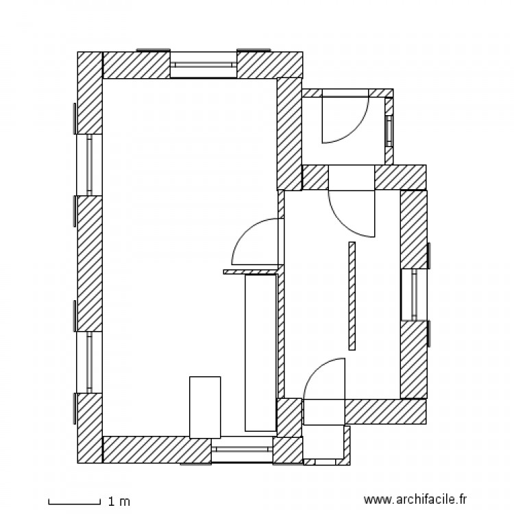 2 impasse St-Joseph_Existant_RCH. Plan de 0 pièce et 0 m2