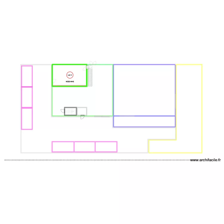 mezzanne rdc. Plan de 