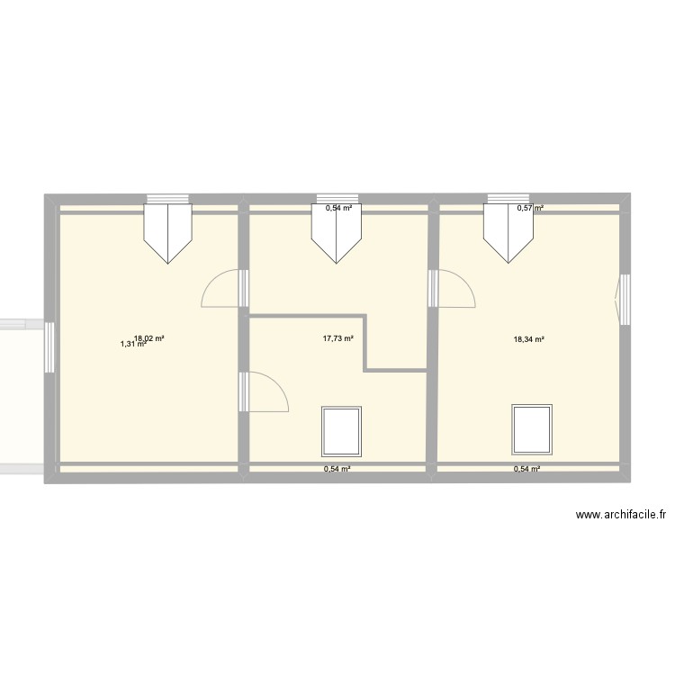 Moulin de la Geneste. Plan de 14 pièces et 125 m2