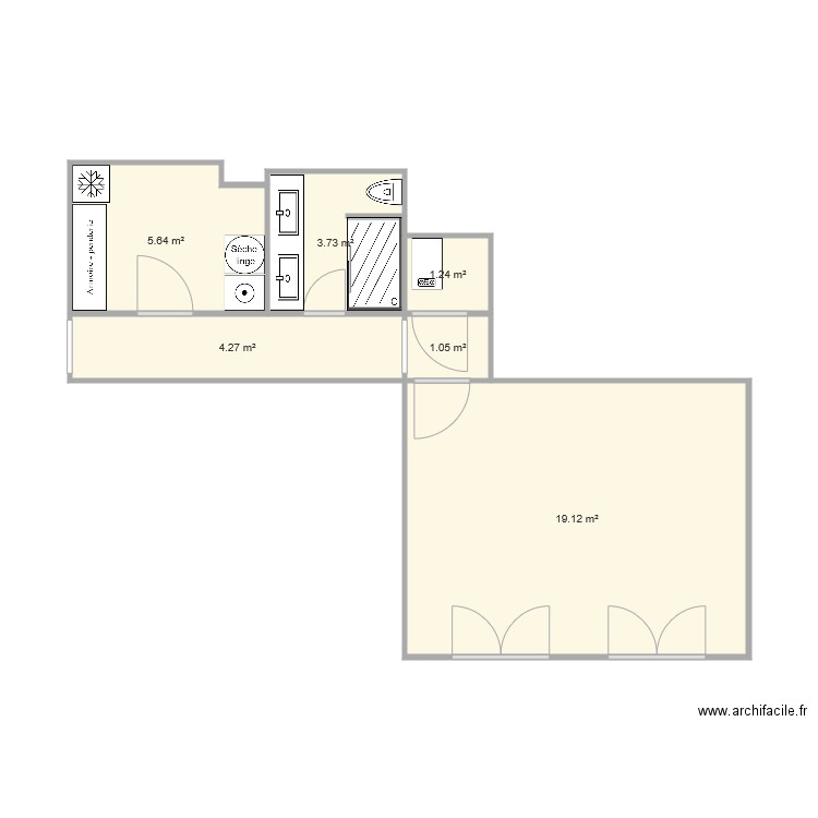 extension. Plan de 0 pièce et 0 m2