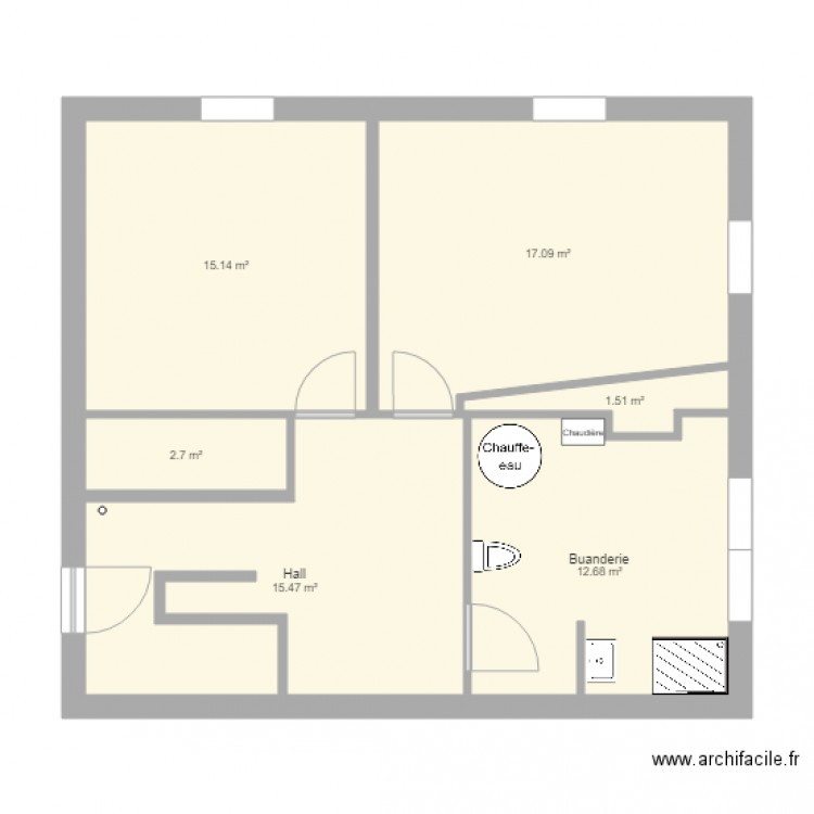 Chavannes ssol 2023. Plan de 6 pièces et 65 m2