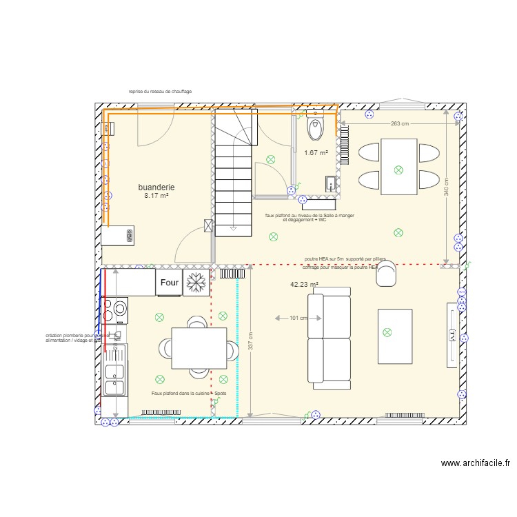 Projet ANAHID et ANTOINE RDC. Plan de 0 pièce et 0 m2