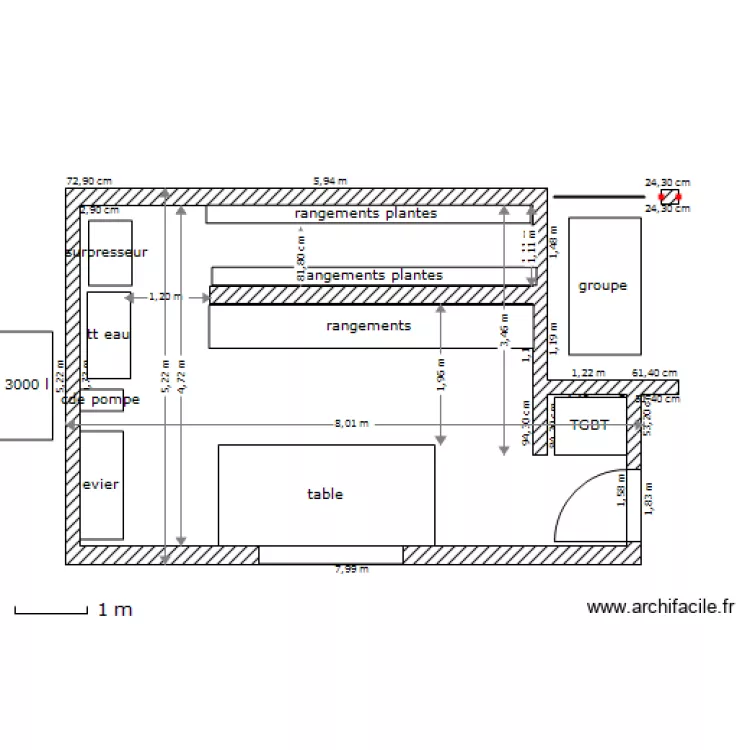 batiment distribution. Plan de 