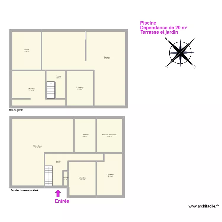 GROSJEAN Tantonville. Plan de 