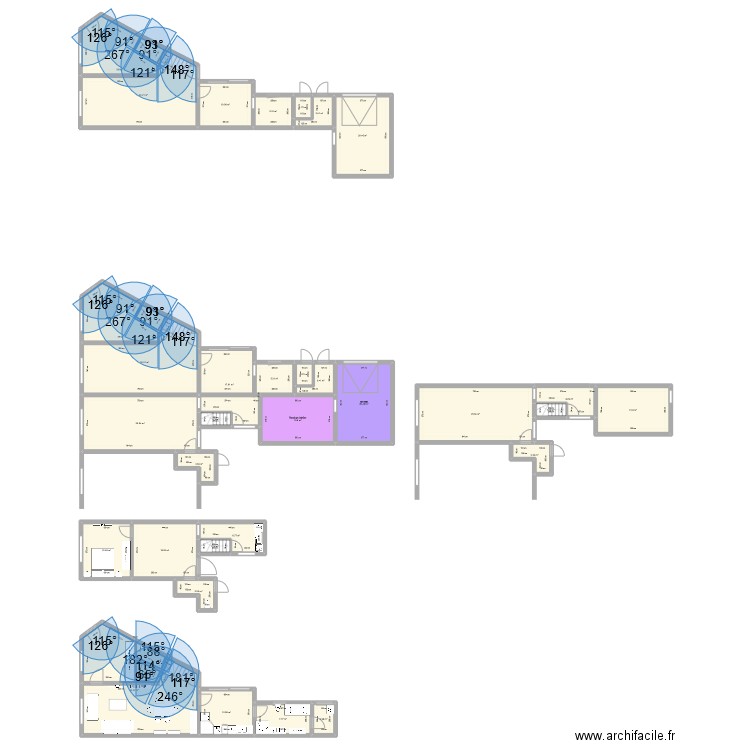 Angleterre 52 Agence. Plan de 33 pièces et 400 m2