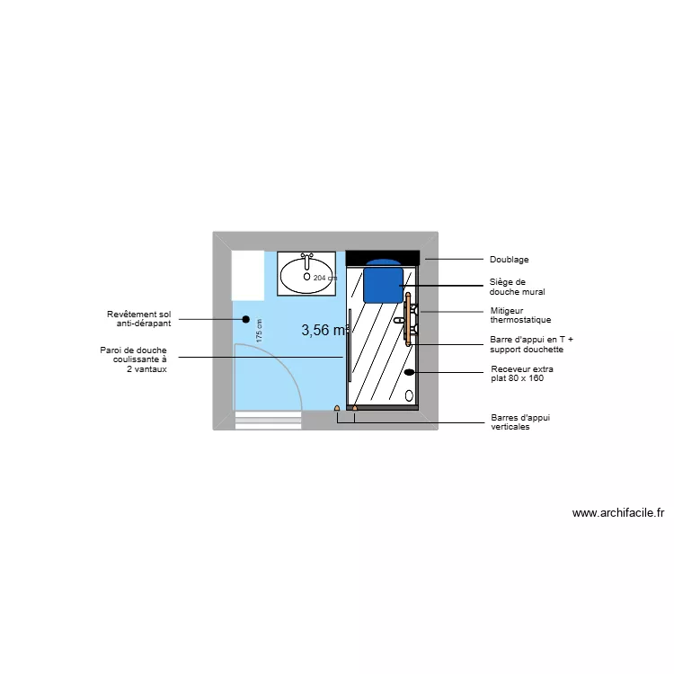 Projet AKOHOUENDO. Plan de 1  et 4 m²