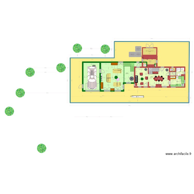 PLAN  SALON GARAGE RDC ET GRENIER ETAGE 4. Plan de 0 pièce et 0 m2