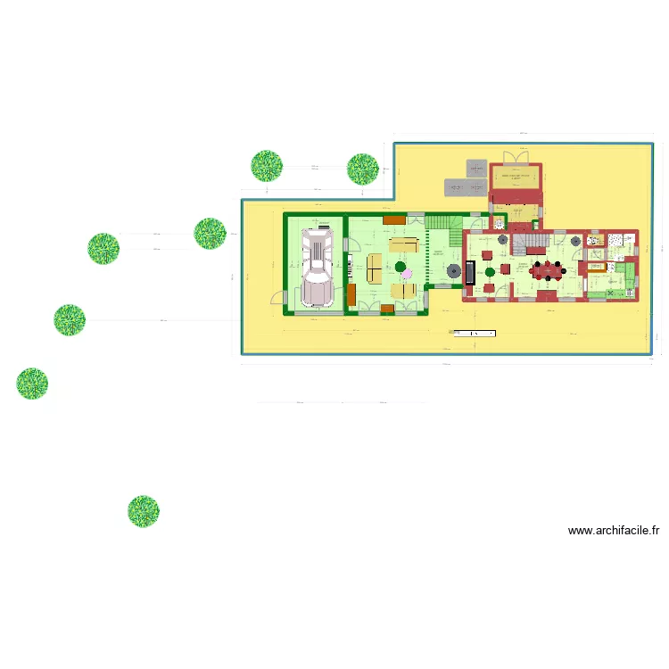 PLAN  SALON GARAGE RDC ET GRENIER ETAGE 4. Plan de 