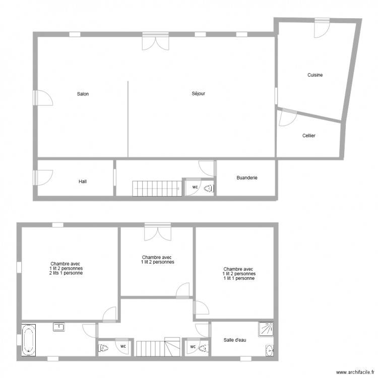Plan gîte 3147. Plan de 0 pièce et 0 m2