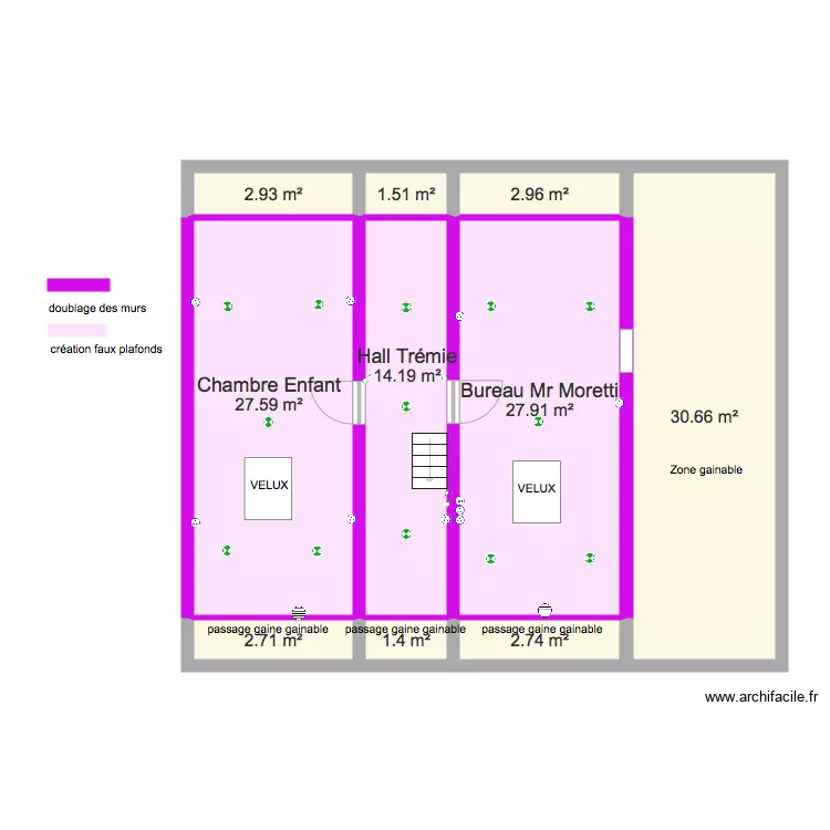 Projet Moretti Combles. Plan de Projet Moretti Combles. Plan de