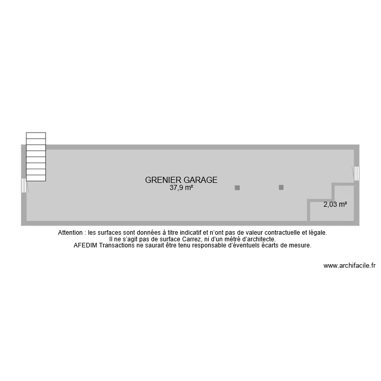 BI 7530 GRENIER GARAGE. Plan de 
