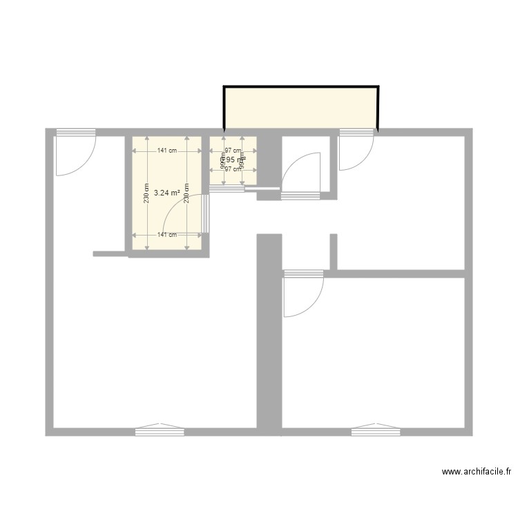 P2 1er. Plan de 0 pièce et 0 m2