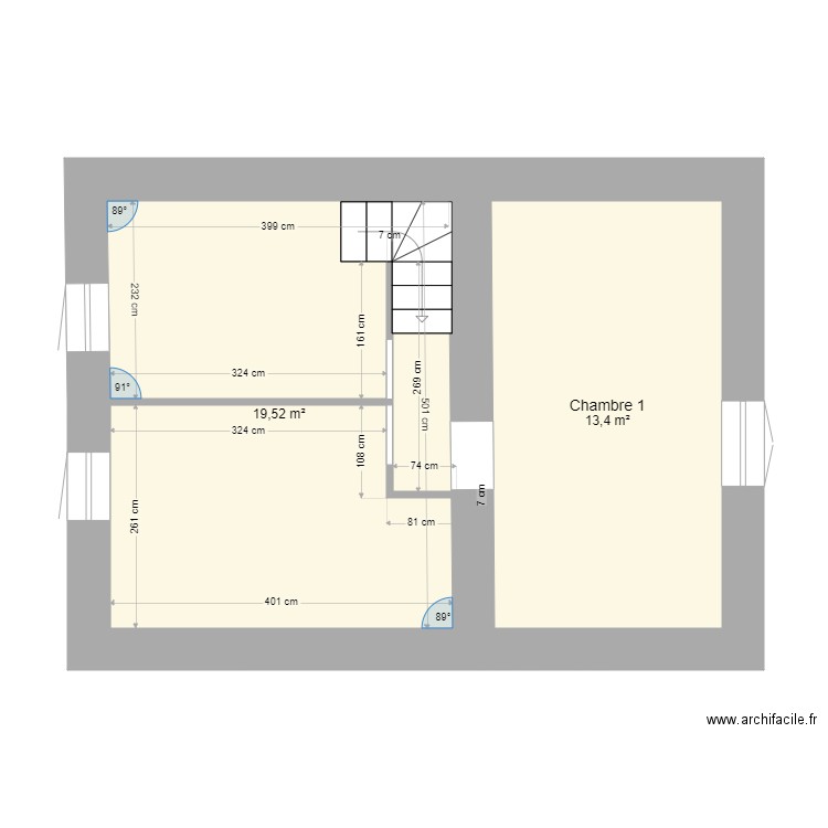 Etage. Plan de 0 pièce et 0 m2