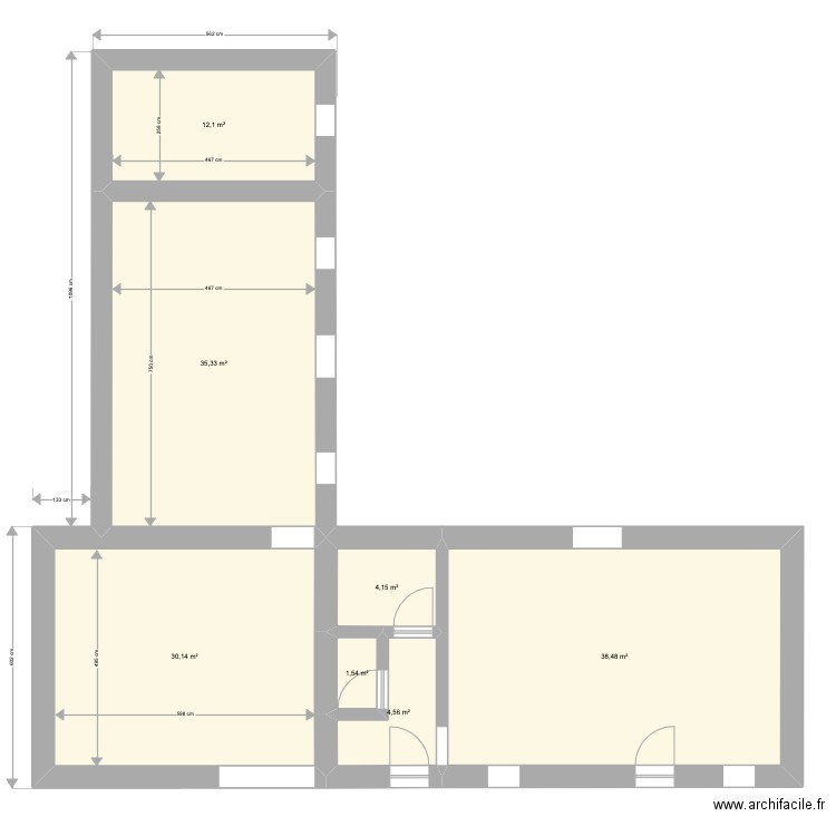 Tréma2. Plan de 7 pièces et 126 m2