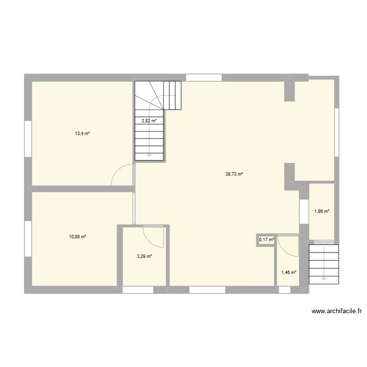 Maison PEUPLIERS - RDC. Plan de 
