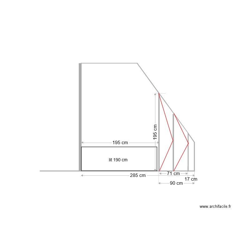 placard studio telle. Plan de 0 pièce et 0 m2
