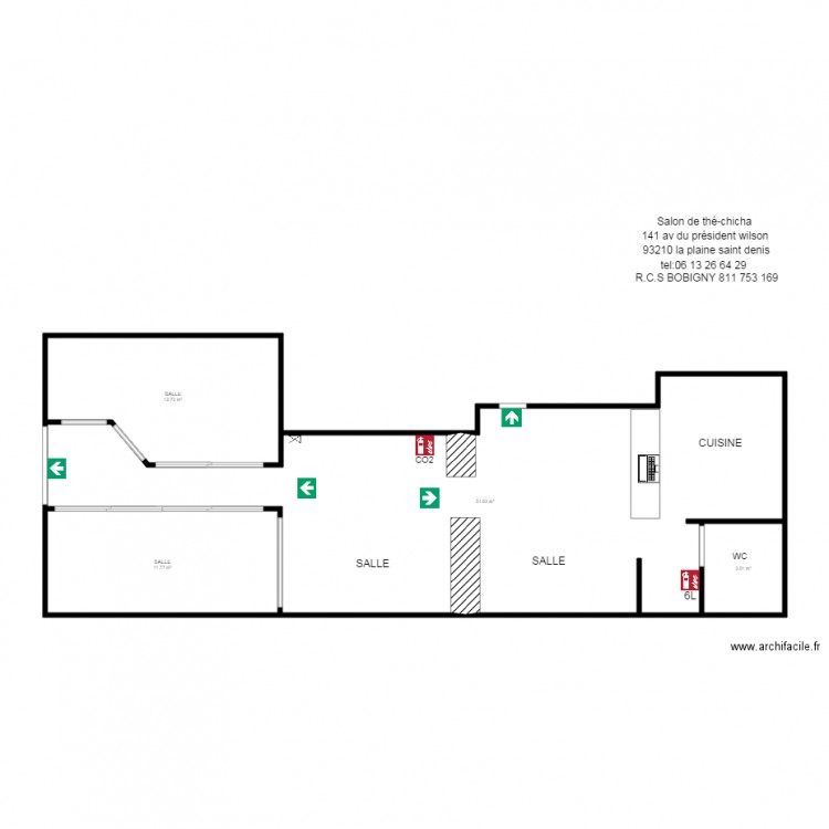 Salon de thé. Plan de 0 pièce et 0 m2