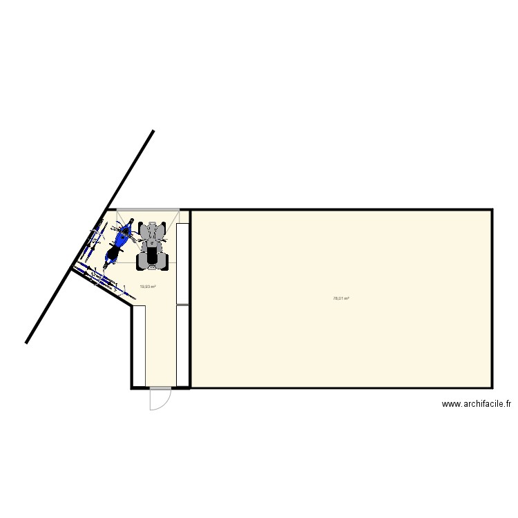Garage 2. Plan de 0 pièce et 0 m2