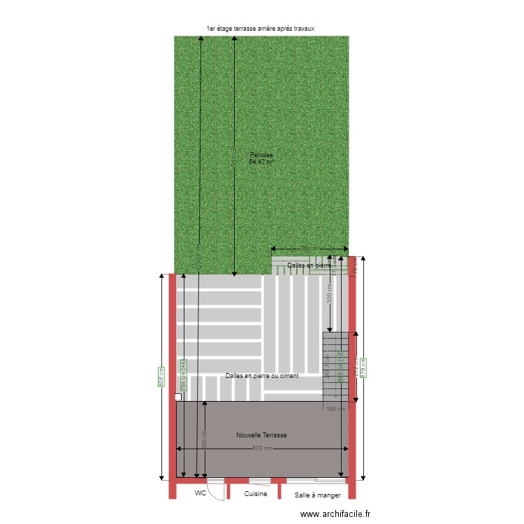 202009221550 1er étage terrasse arrière après travaux. Plan de 0 pièce et 0 m2