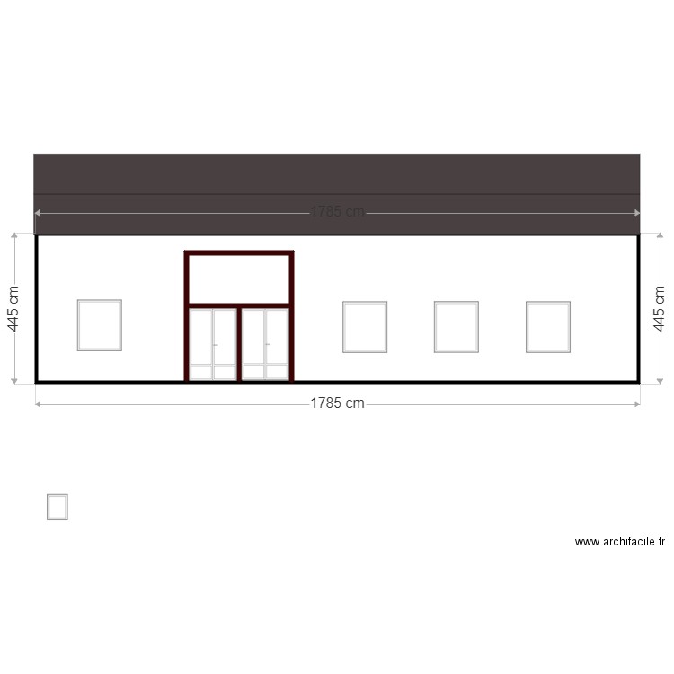 façade aprés. Plan de 0 pièce et 0 m2