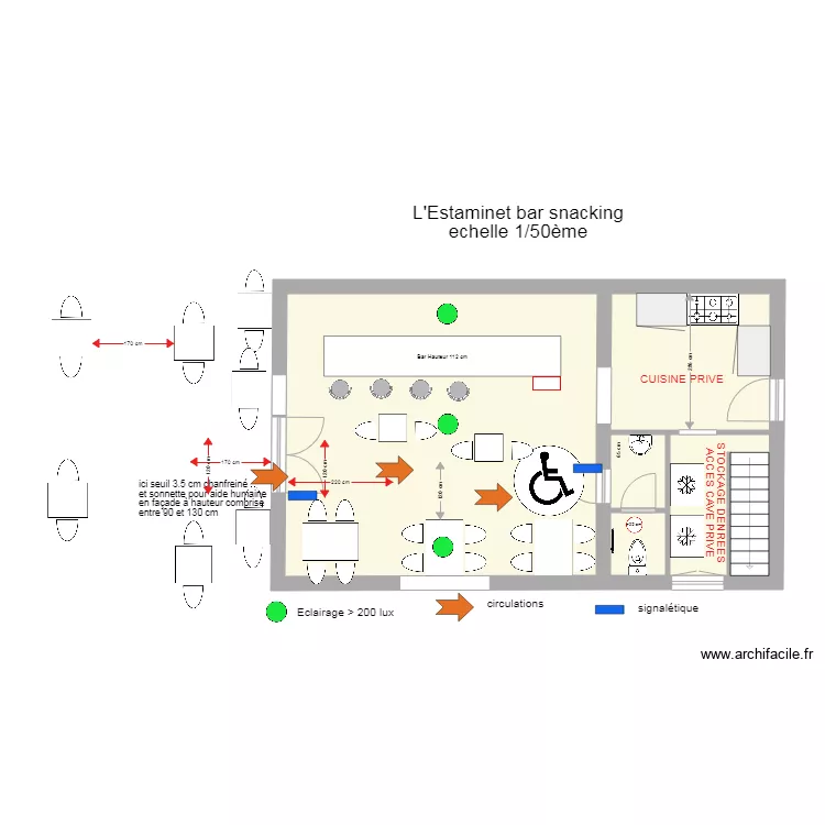L ESTAMINET  SARL BADR. Plan de 