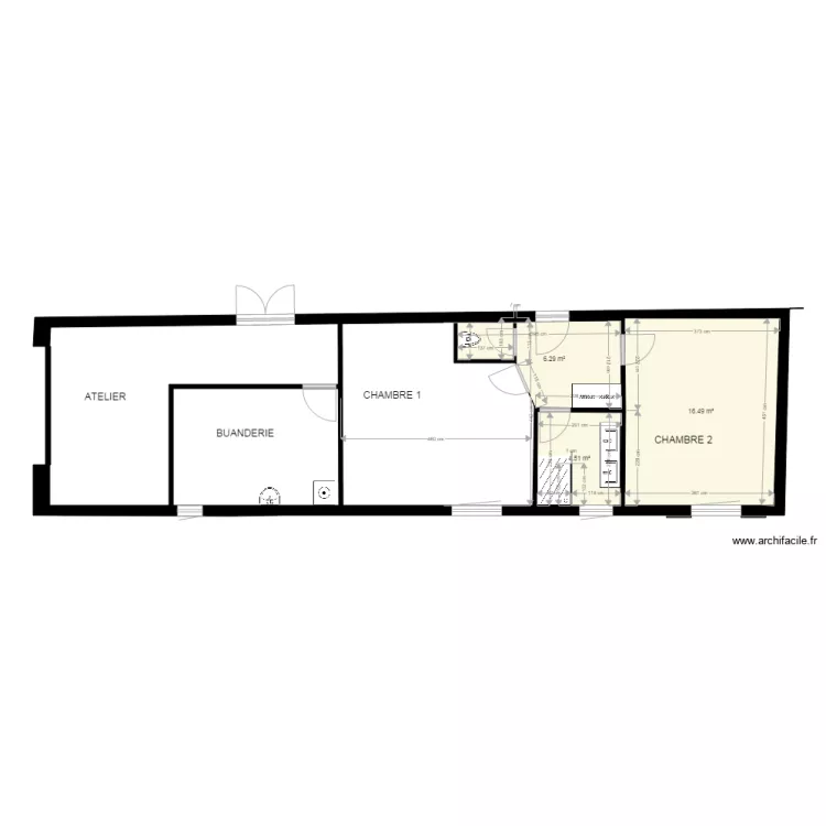 Am&eacute;nagement Grange 2 Montoison 11. Plan de 