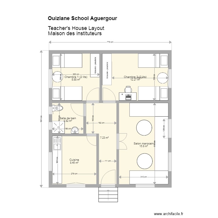 Maison des instituteurs . Plan de 0 pièce et 0 m2