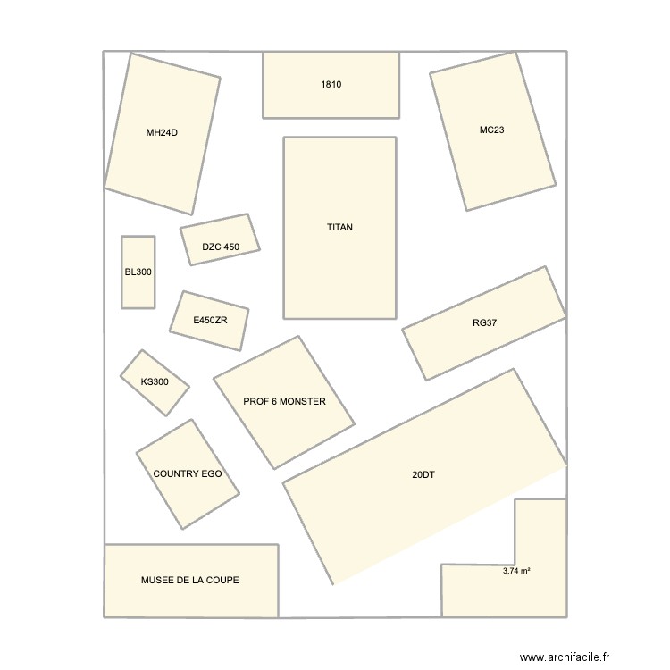 PAYSALIA 2. Plan de 14 pièces et 53 m2