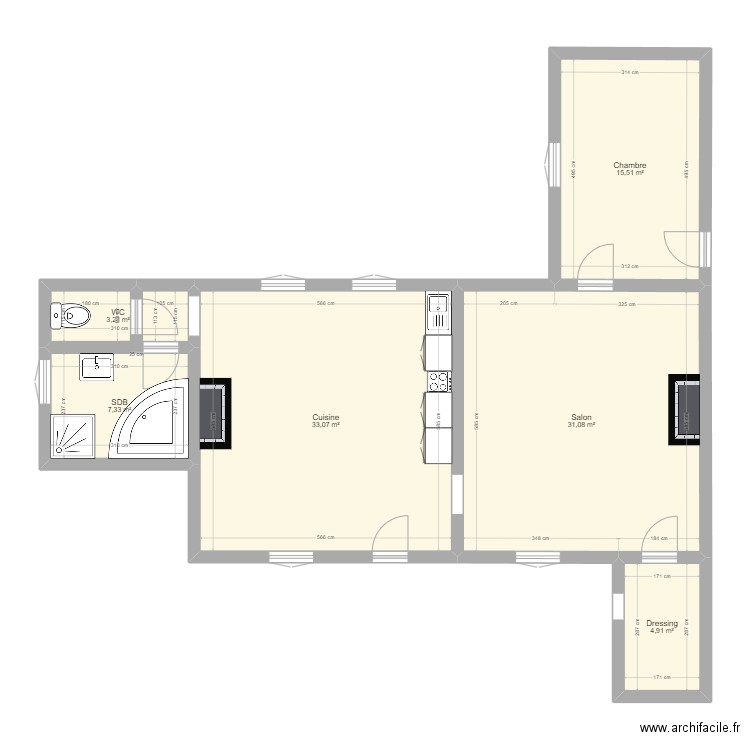 03007893 Theneuille. Plan de 8 pièces et 170 m2